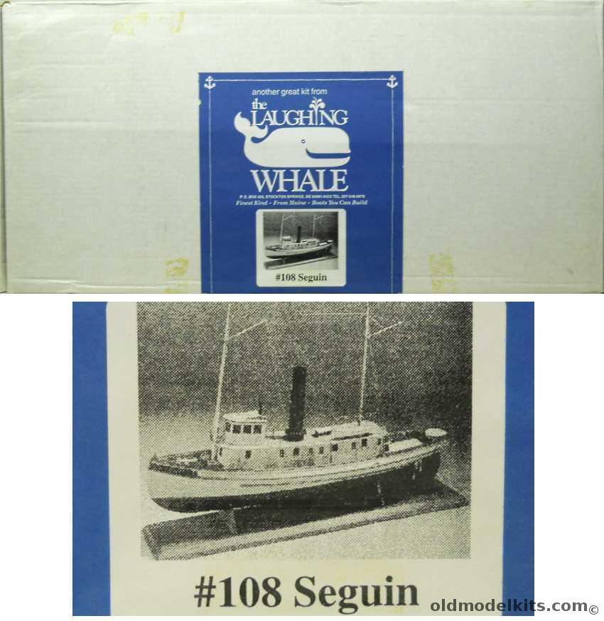 The Laughing Whale 1/48 Seguin Wooden Steam Tug From 1884 - 26 Inch Long Plank-On-Frame Tugboat For R/C Or Display), 108 plastic model kit